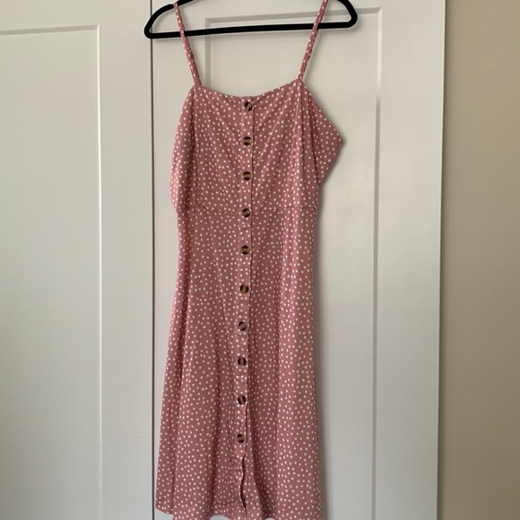 Pink Polka Dot Sun Dress - Picture 1 of 5